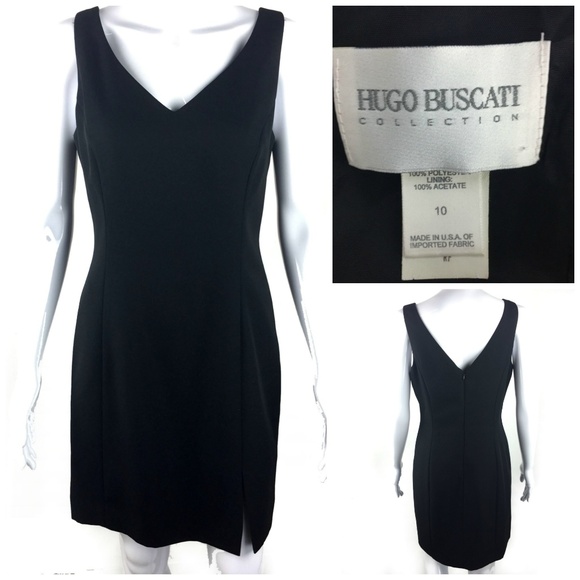 Hugo Buscati Dresses & Skirts - Hugo Buscati Sz 10 Black Pencil Dress LBD